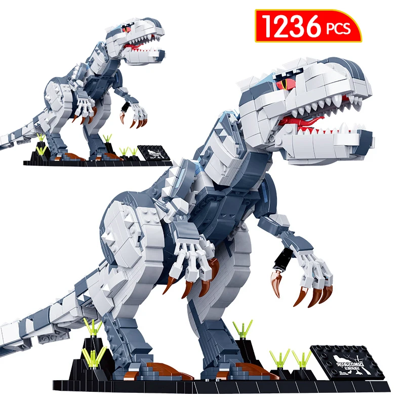 1236pcs Jurassic Dinozaur Tiranozaur Rex Blocuri City Park Raptor Tiranic Dragon Cărămizi de Jucărie pentru Copii Cadouri cu Baza