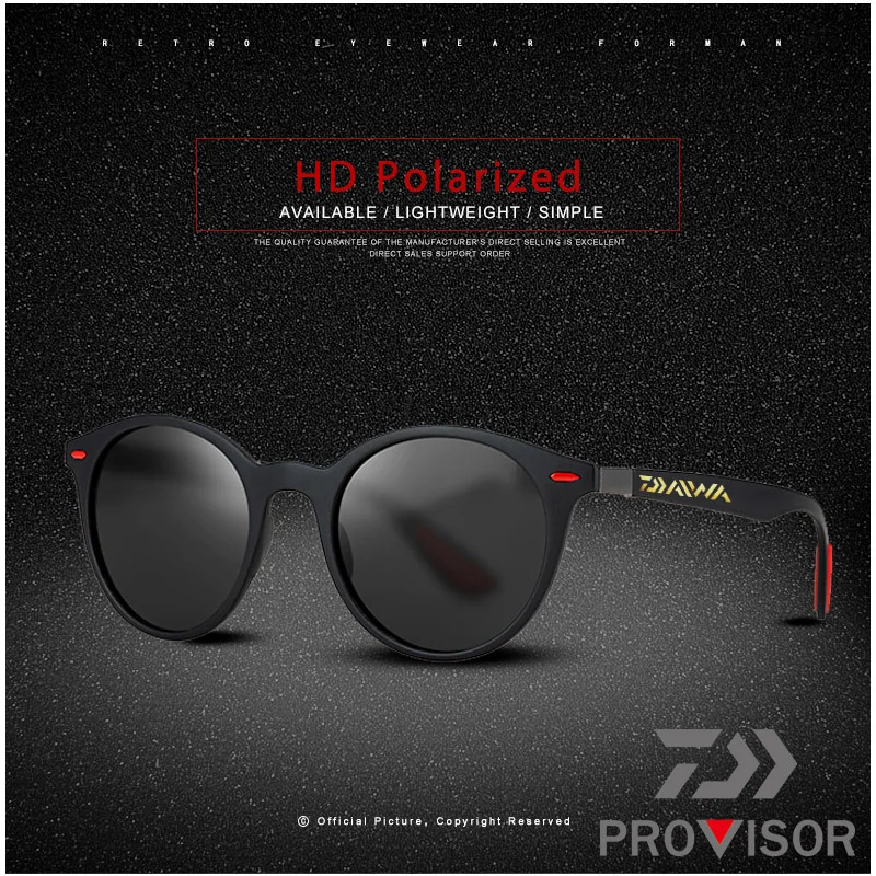 2023 Bărbați Cadru Rotund de Pescuit Ochelari de Soare ochelari de Conducere Pescuit ochelari de Soare UV Protectie Ultralight Polarizat ochelari de Soare
