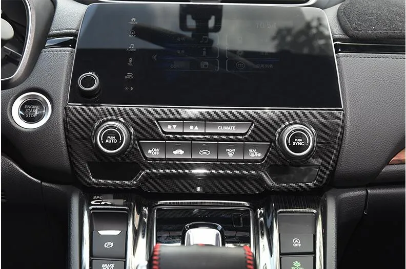 ABS, Fibra de Carbon Chrome Pentru Honda CRV 2017 Masina Aer condiționat Comutator Buton Capac Panou Ornamental Rama Decor de Styling Auto