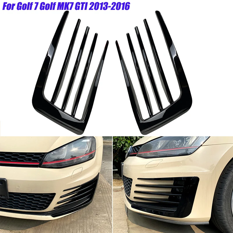 Accesorii auto de Vânt din Față Cuțit Bara de Ceață Lumina Grila Capac Ornamental Autocolant Pentru VW Volkswagen Golf 7 MK7 GTI 2013 2014 2015 2016