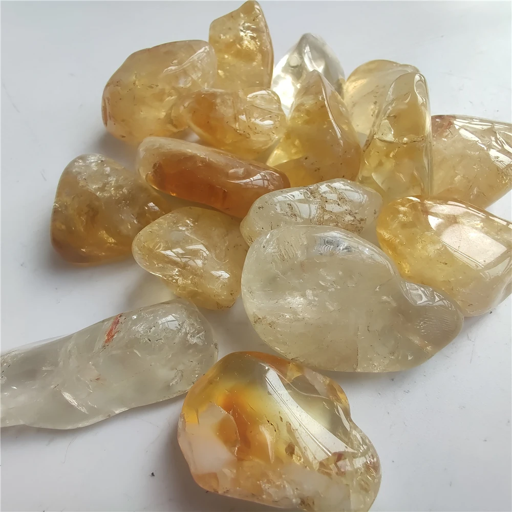 En-gros Naturale Lustruit Brazilia Galben Citrin Cristal de Cuarț, Pietriș Specimen Pietre Naturale și Minerale Rezervor de Pește