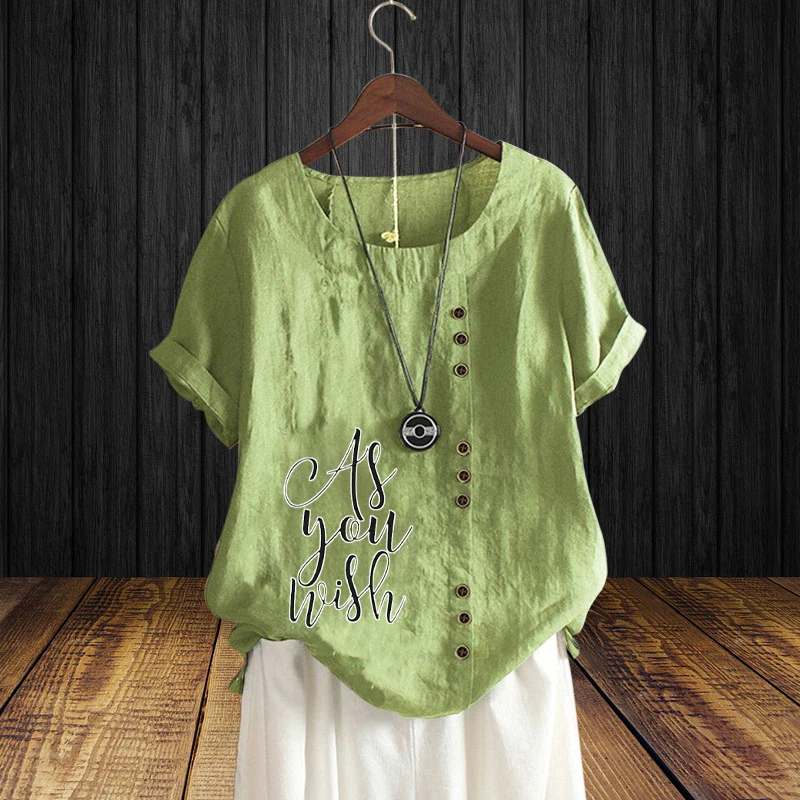 Populare Cuvinte în limba engleză, Tipărite Tricou Maneci Scurte Îmbrăcăminte pentru Femei T Shirt O de Gât Sus pentru Doamna Lenjerie de pat din Bumbac Vara Pulover de Sus