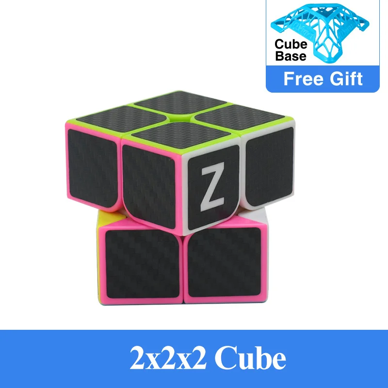 ZCUBE Fibra de Carbon 2x2x2 Profesionale de Înaltă Viteză Magic Cub 2x2 cubo magico Buna poftă de mâncare de Puzzle Cuburi Educative Jucarii Cadou